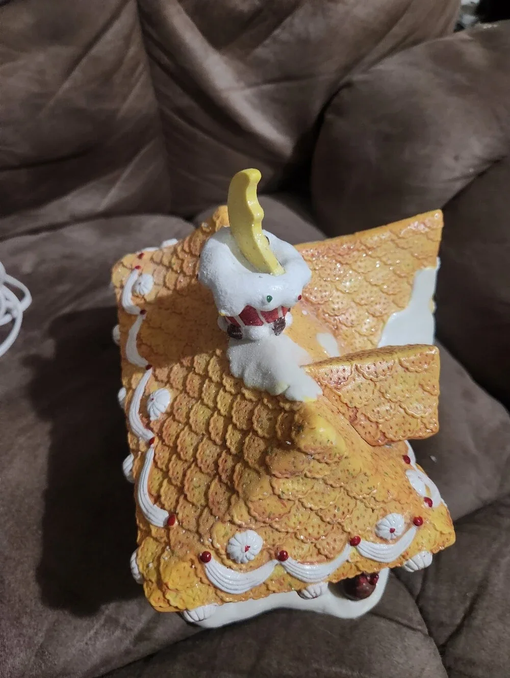 Sugar Plum Valley Gingerbread House Lighted Ceramic Limited Ed 8x7in Works 2001